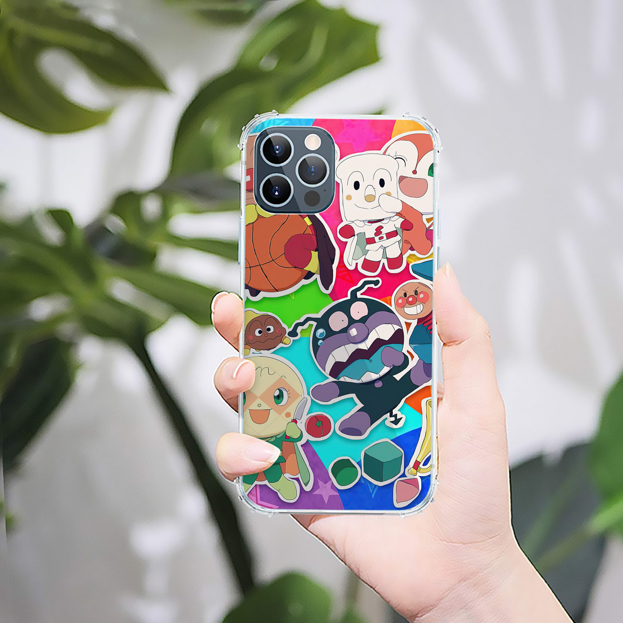 （画像用） アンパンマン Anpanman 【iPhone 12シリーズ対応】透明スマホケース（クリアソフトケース）